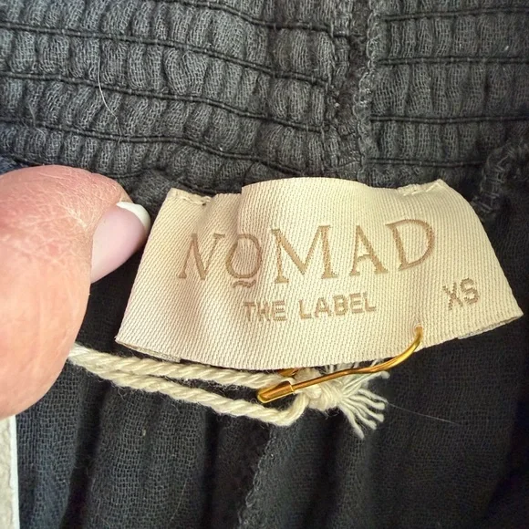 Nomad the Label Asana Cotton Wrap Pants Charcoal - Picture 10 of 16